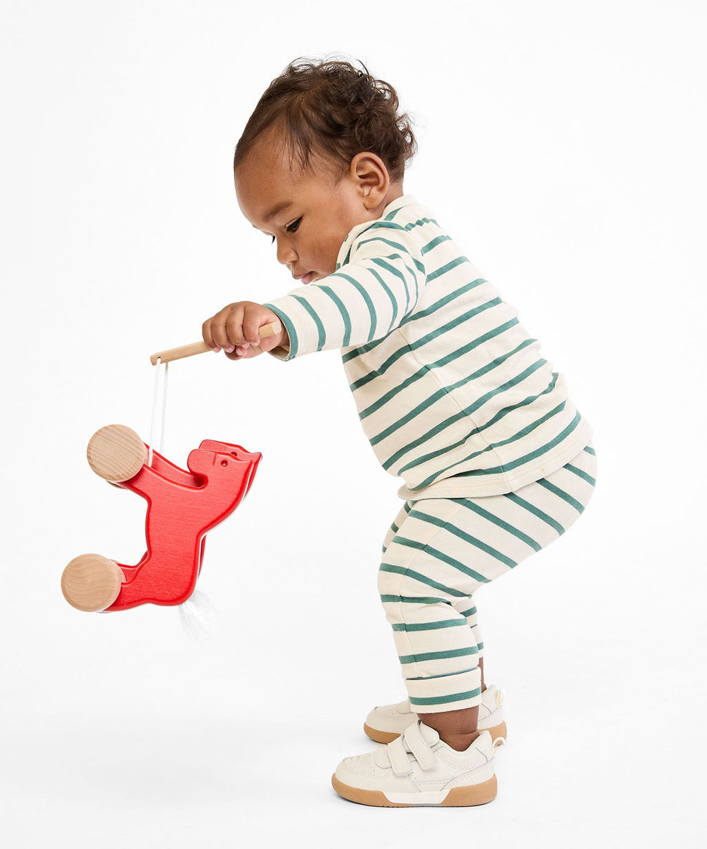 Andy Baby Legging in Pine Stripe