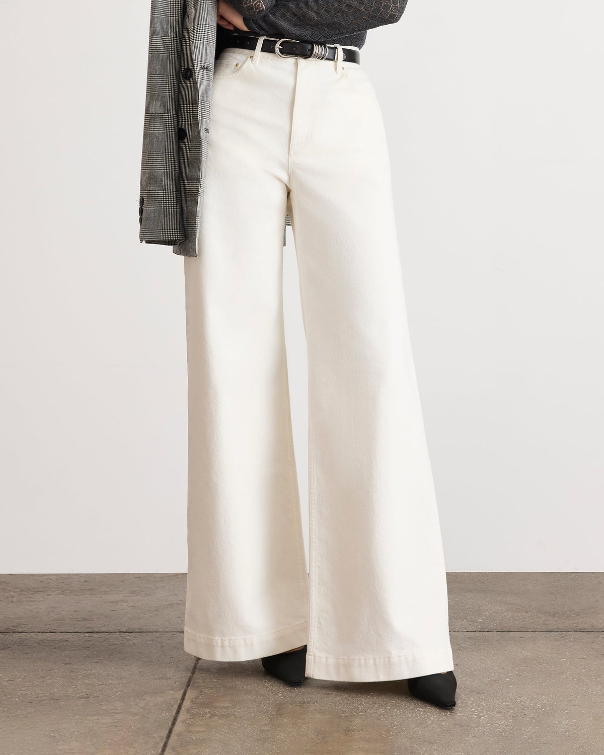 Angel Denim Pant in Chalk