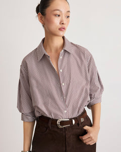 Emmy Top in Dark Fig/Optic White Multi