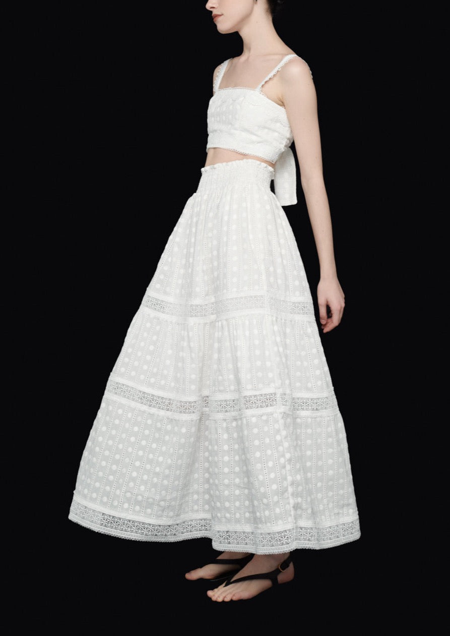 Angela Maxi Skirt in White