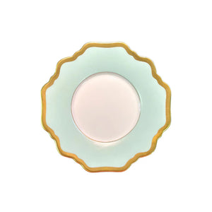 Anna's Palette Tea Saucer in Aqua Green