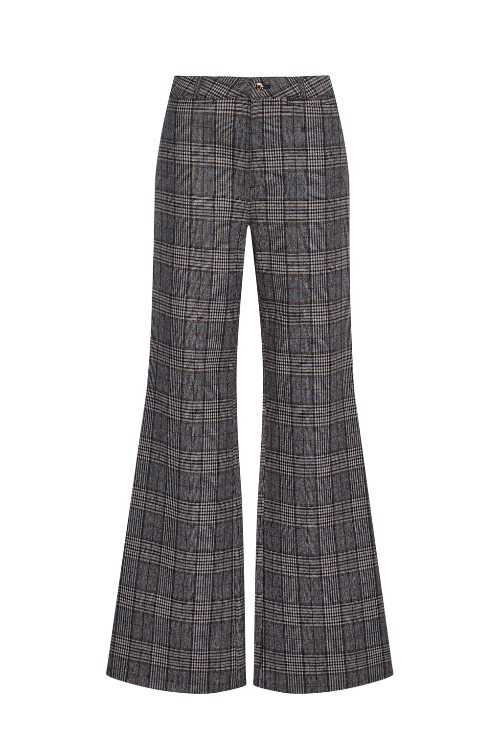 Annie Pant in Keighley Plaid Grey