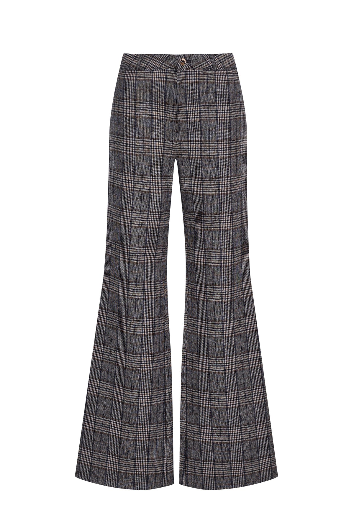 Annie Pant in Keighley Plaid Grey
