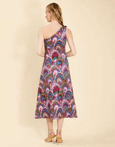 Annmarie Midi Dress in Twilight Marble