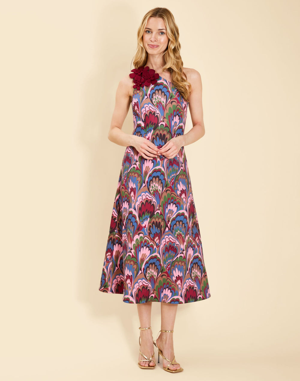 Annmarie Midi Dress in Twilight Marble