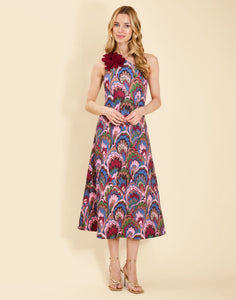 Annmarie Midi Dress in Twilight Marble