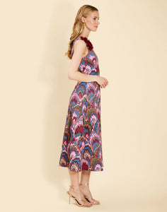 Annmarie Midi Dress in Twilight Marble