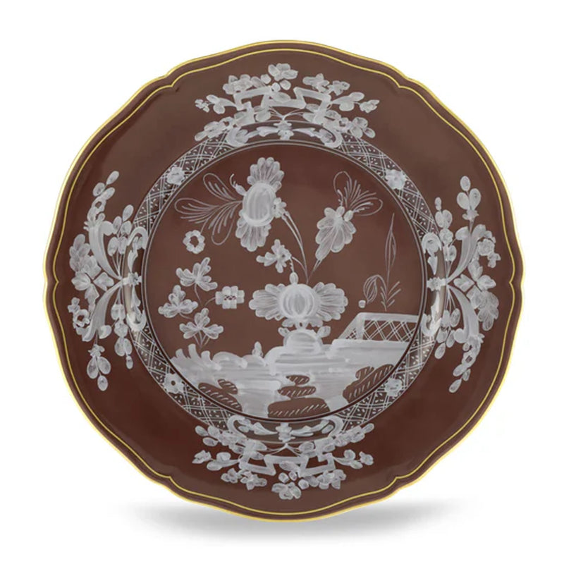 Oriente Italiano Antico Doccia Charger Plate in Castagna