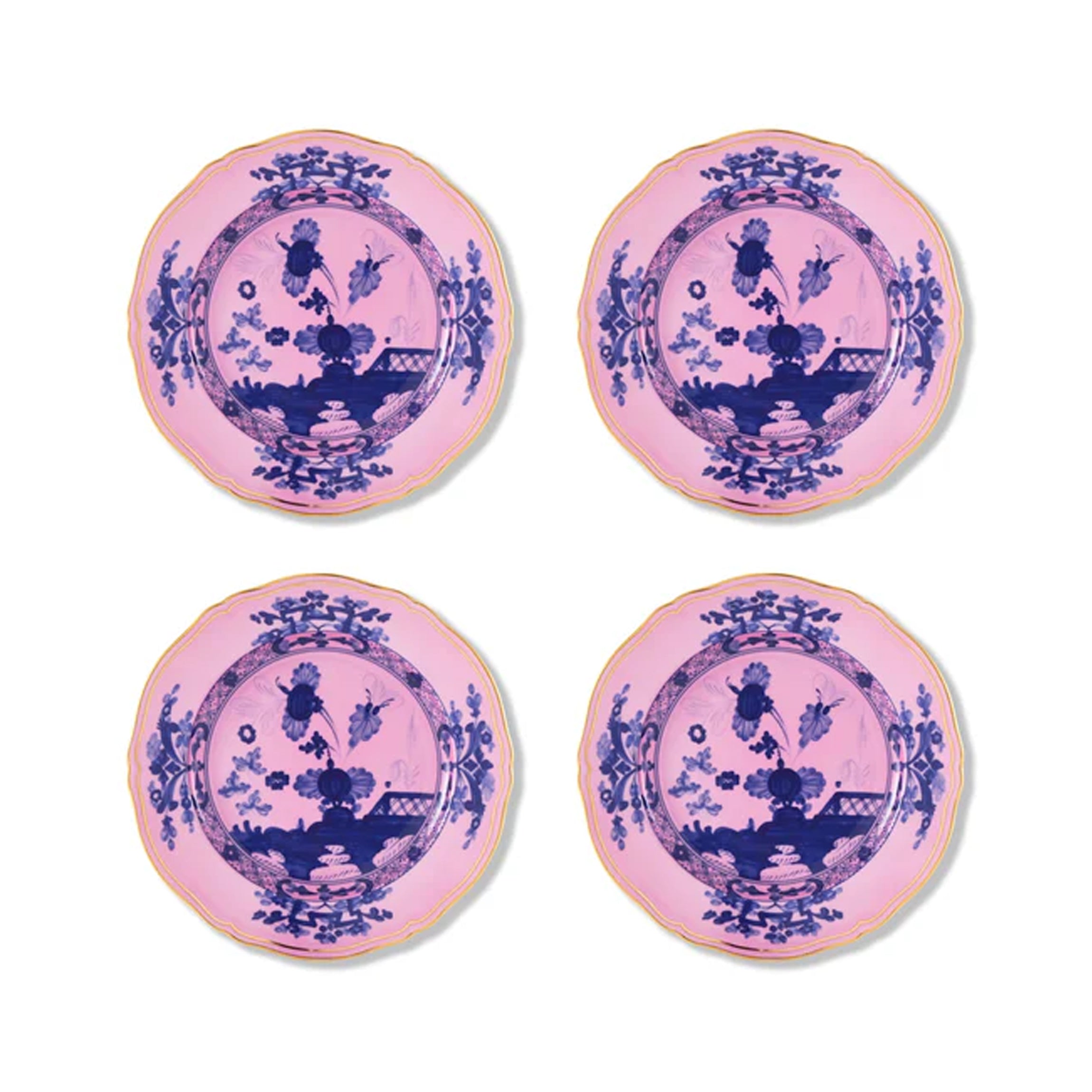 Oriente Italiano Dessert Plates in Azalea, Set of 4