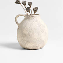 Antiguo White Terracotta Vase 18"