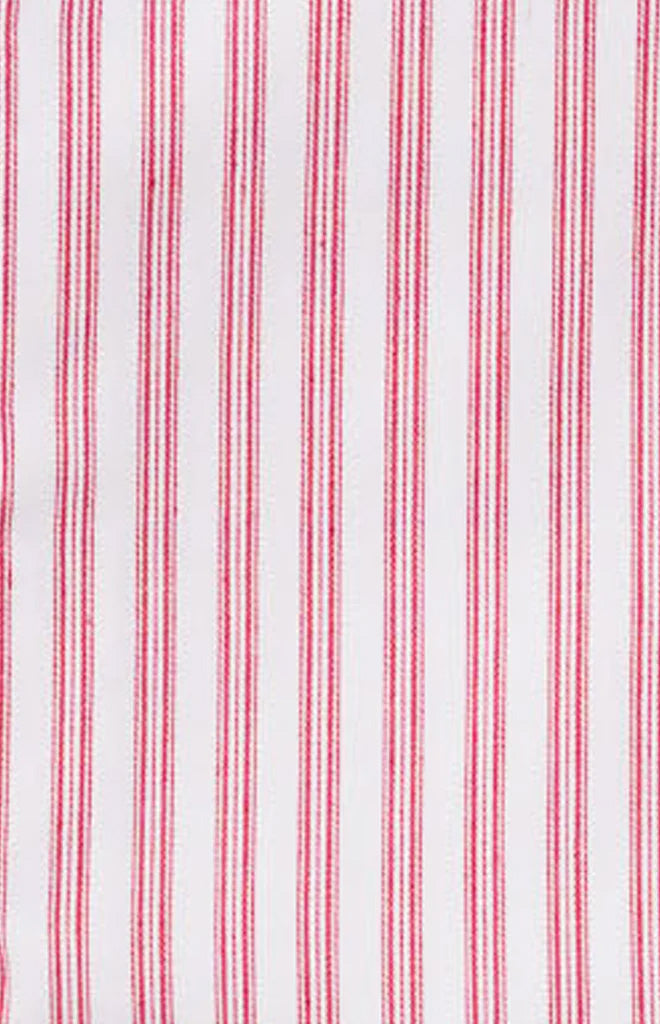 Antique red ticking swatch