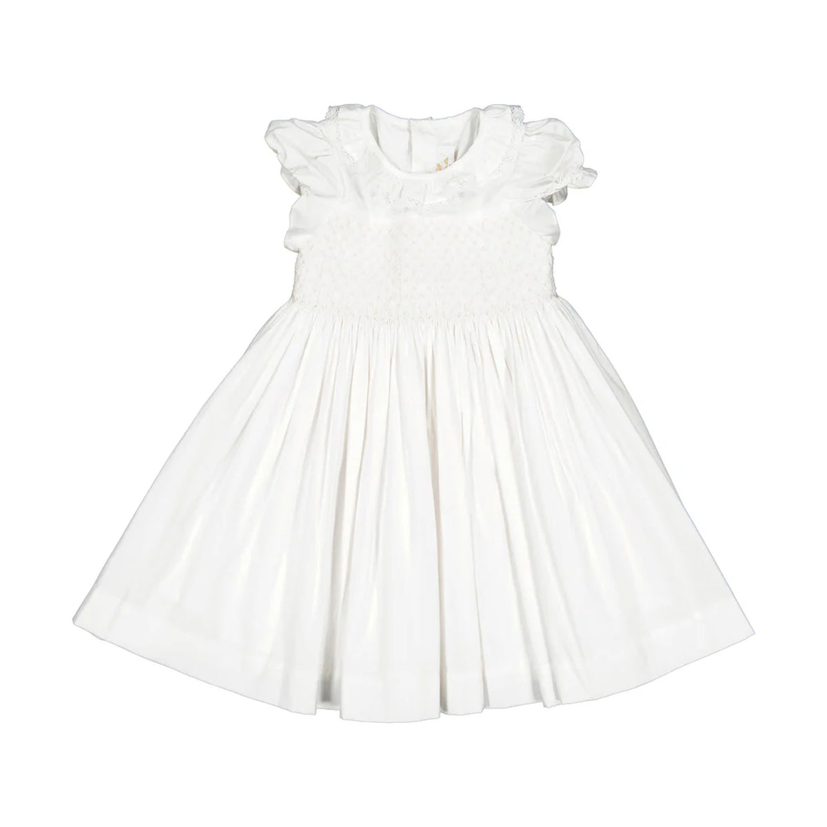 Antoinette Ceremony White Smocked Girl Dress