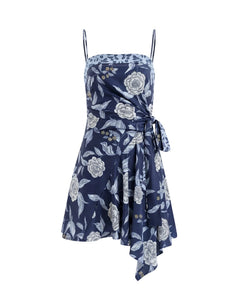Antona Dress in Maritime Blue Multi Floral