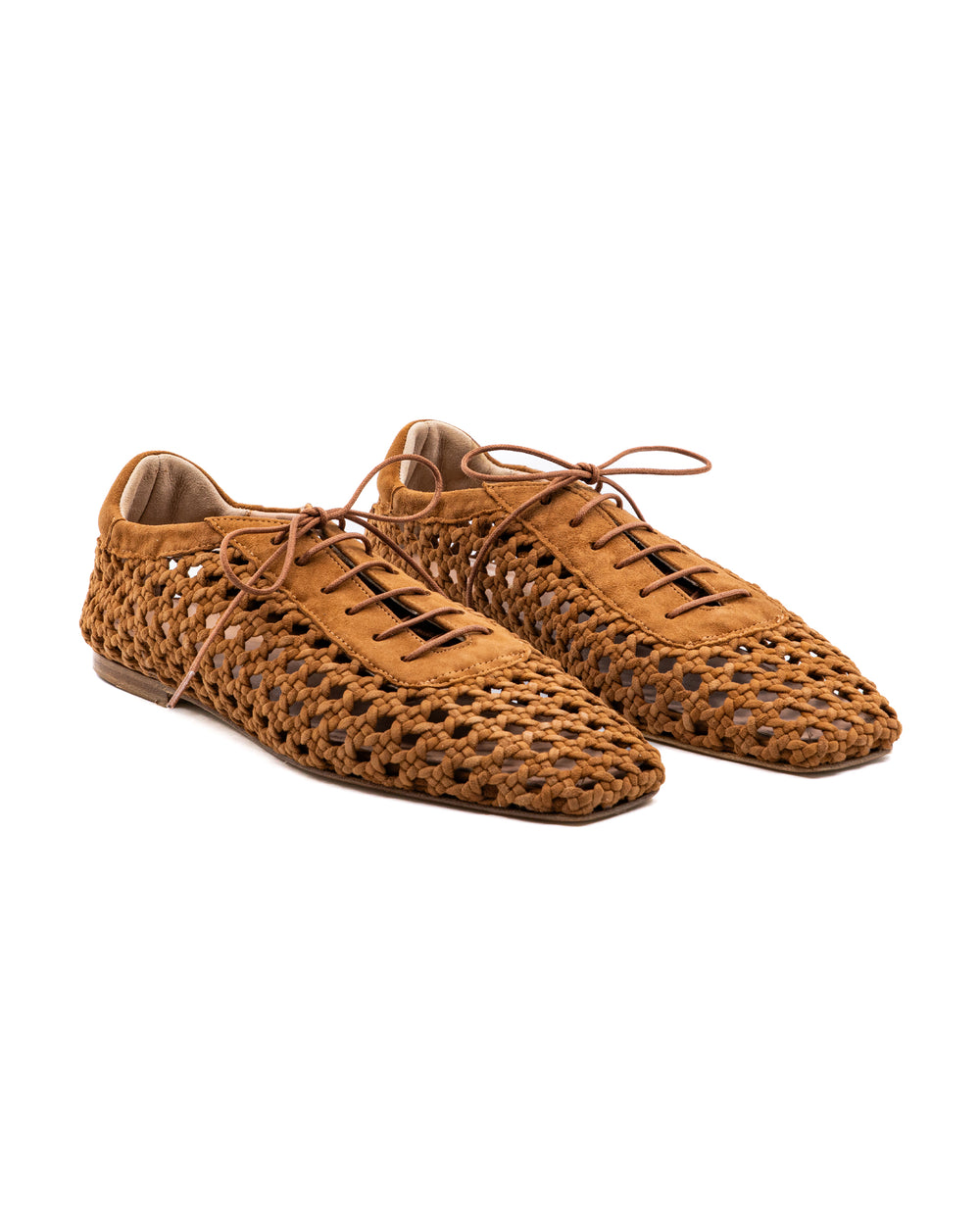Antonia Suede Oxford in Camel