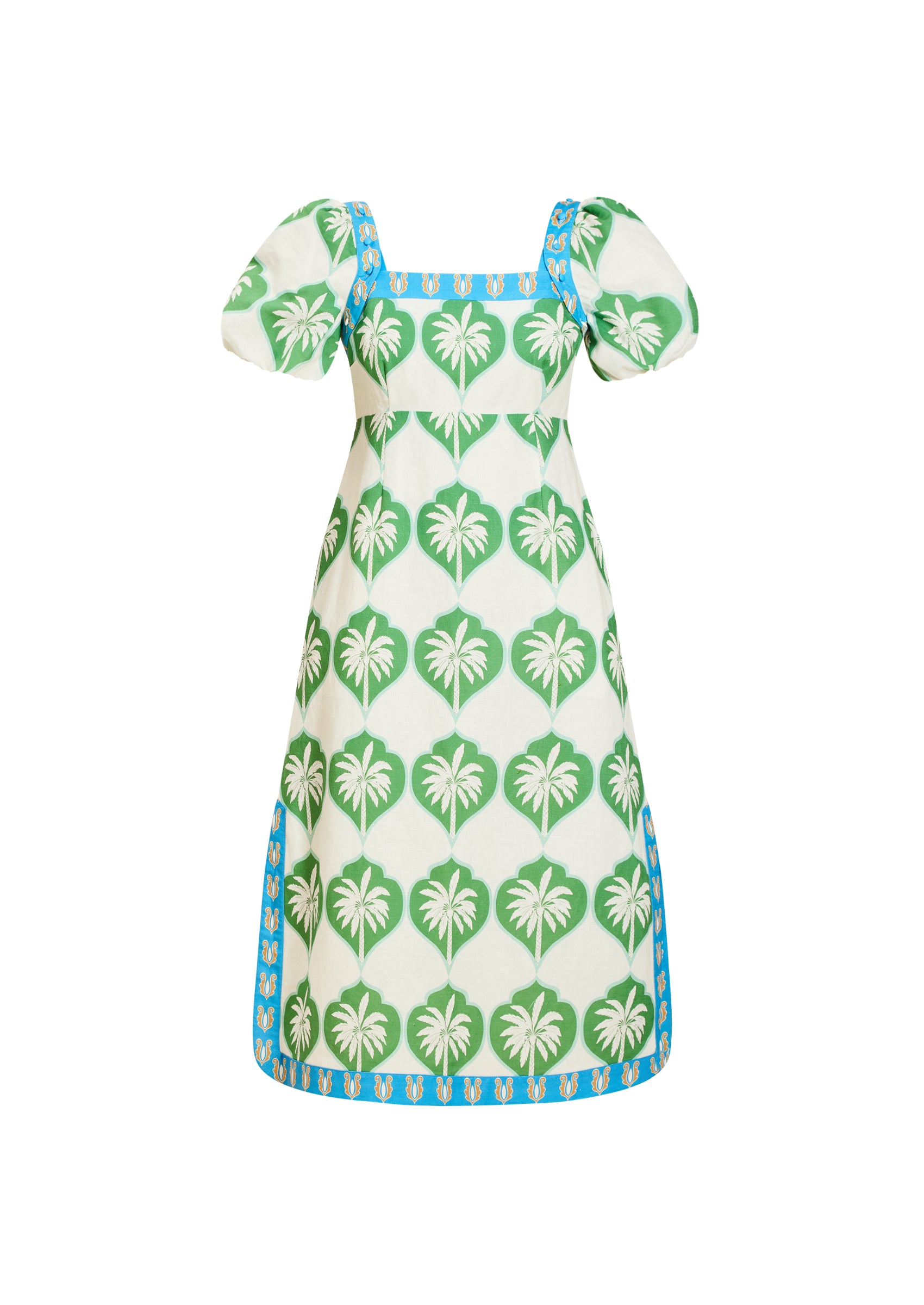 Apollo Convertible Midi Dress in Palm Bay Blue