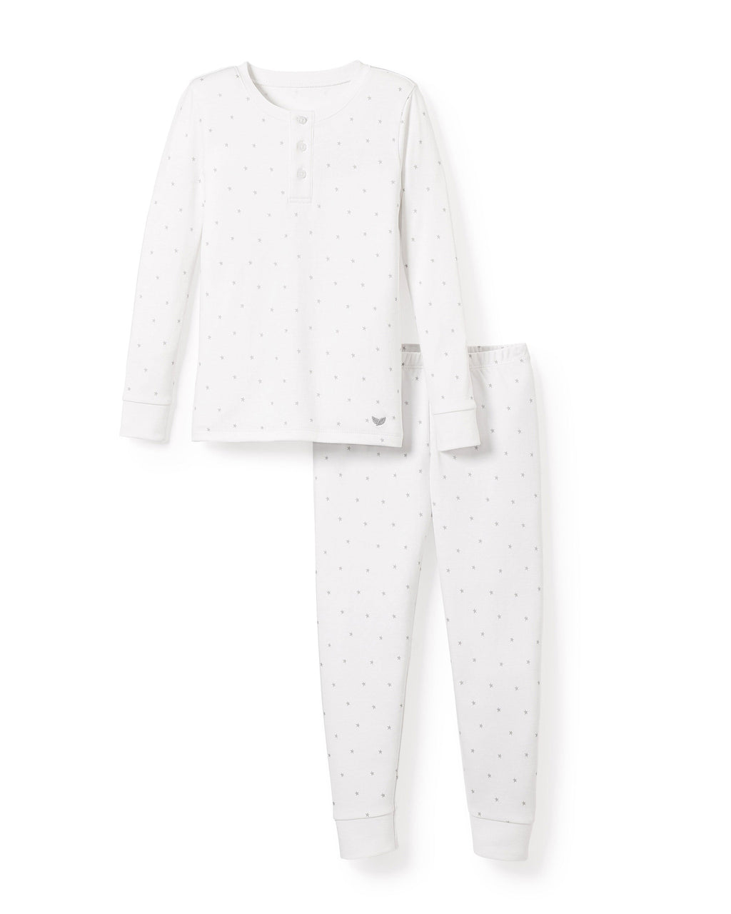 Kid’s Pima Snug Fit Pajama Set in Grey Stars