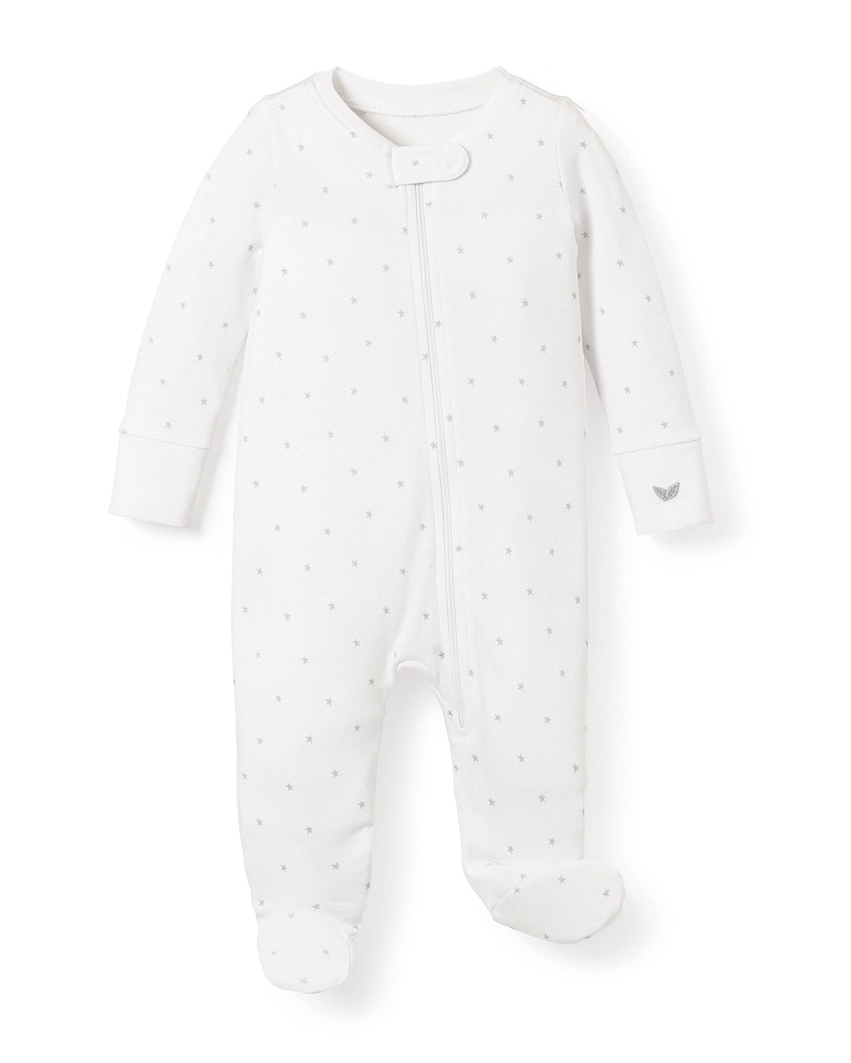 Baby’s Pima Snug Fit Romper in Gray Stars