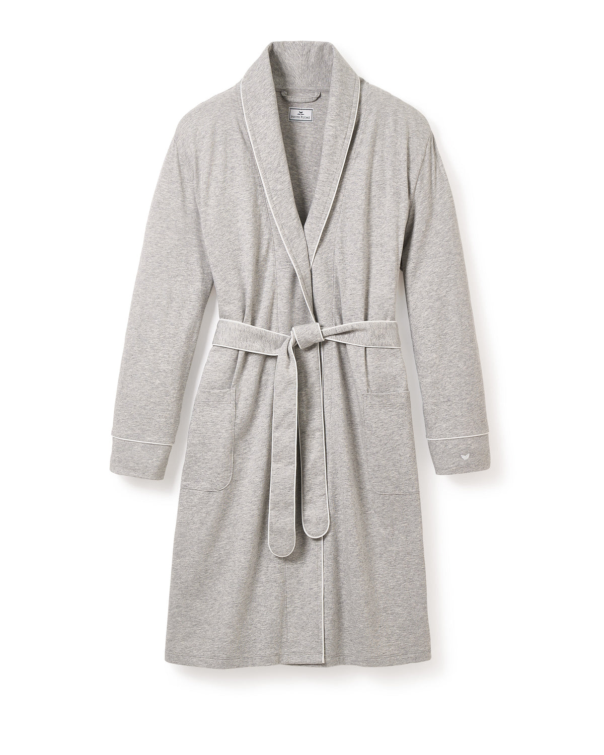 Women’s Pima Maternity Robe in Light Heather Grey