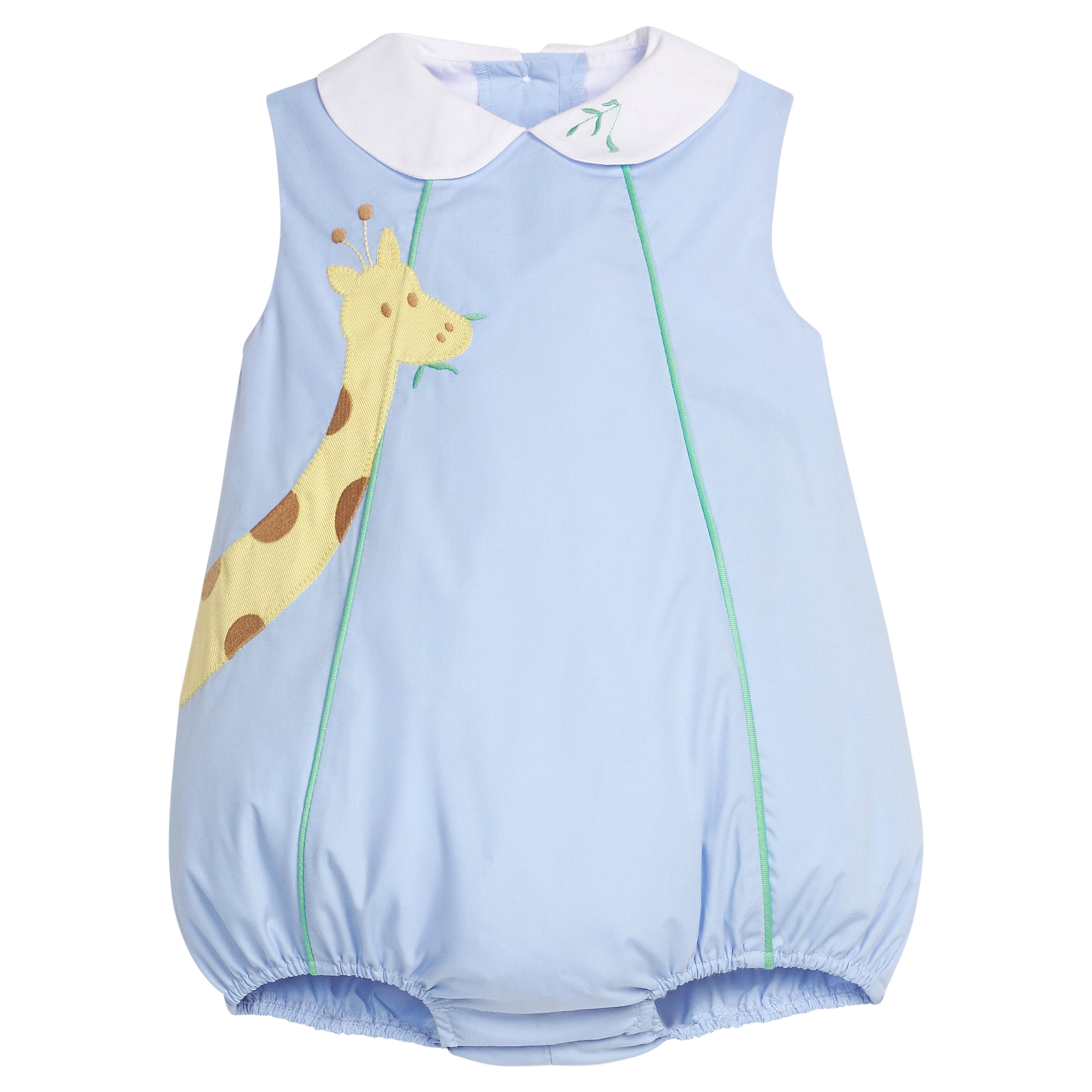 Apron Bubble - Blue Giraffe, 6mo