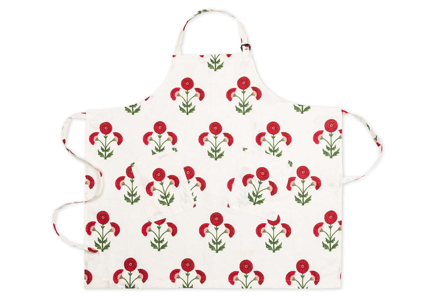 Matouk Schumacher Linen Apron in Gisele Scarlet