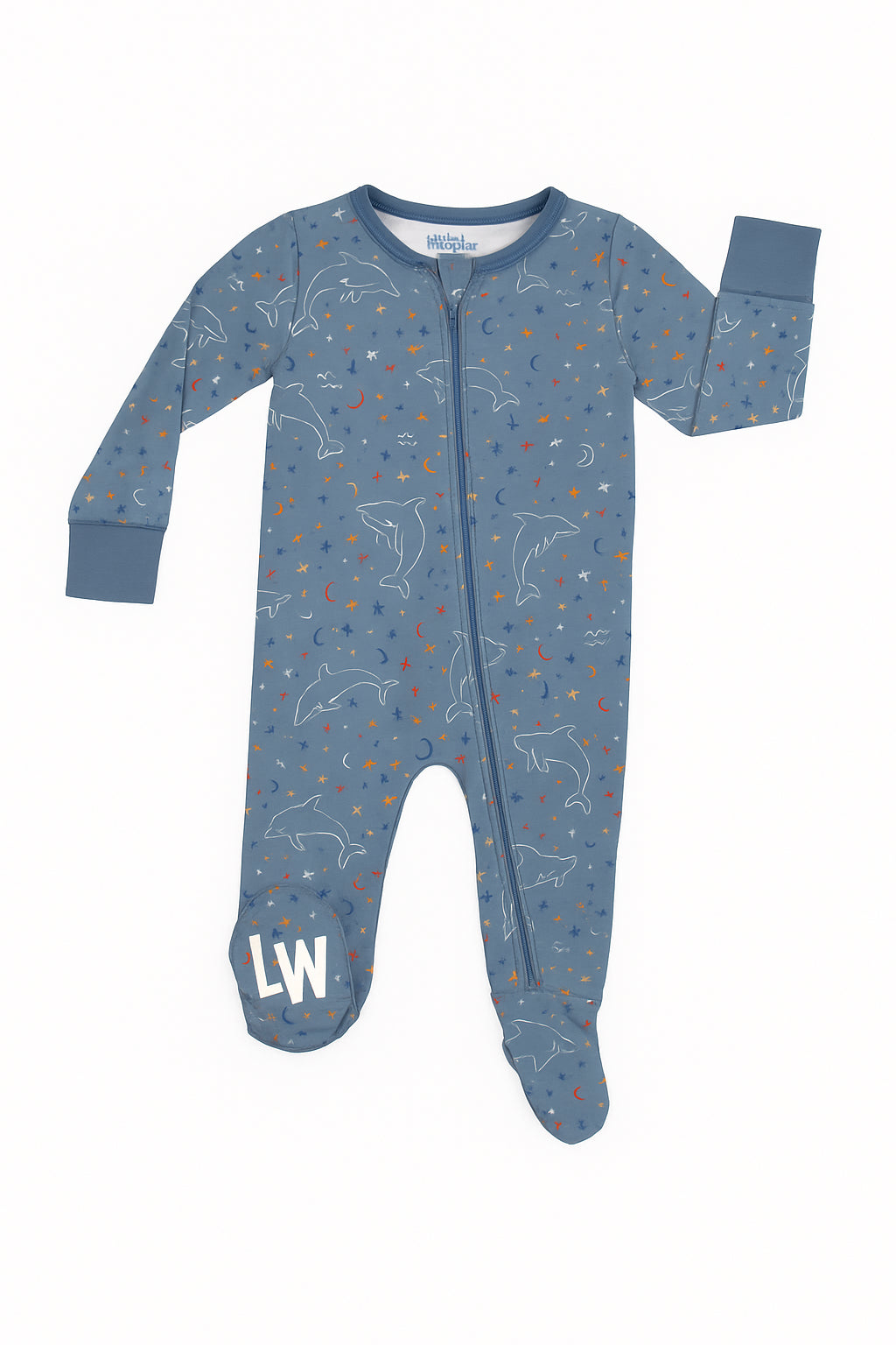 Aquarius Bamboo Zipper Footie