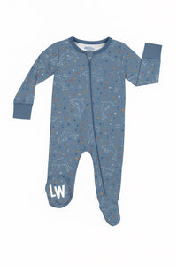 Aquarius Bamboo Zipper Footie