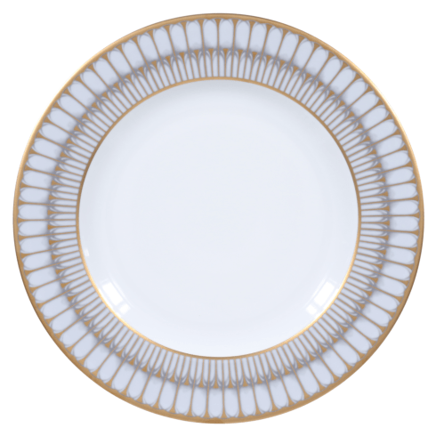 Deshoulieres ~ Arcades grey & gold ~ Dinner Plate, Price $130.00 in New Orleans, LA from Friend & Company