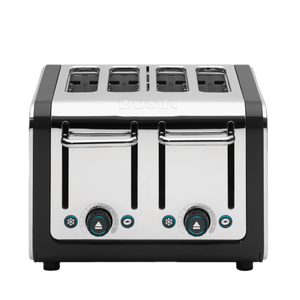 4 Slot Design Series Toaster in Black/Stainless Steel