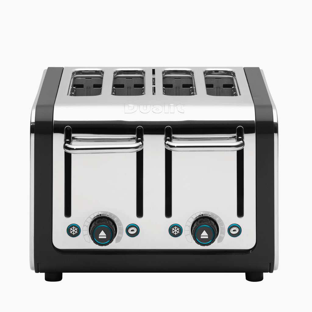 4 Slot Design Series Toaster in Black/Stainless Steel