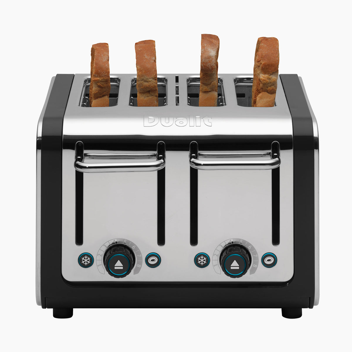 4 Slot Design Series Toaster in Black/Stainless Steel