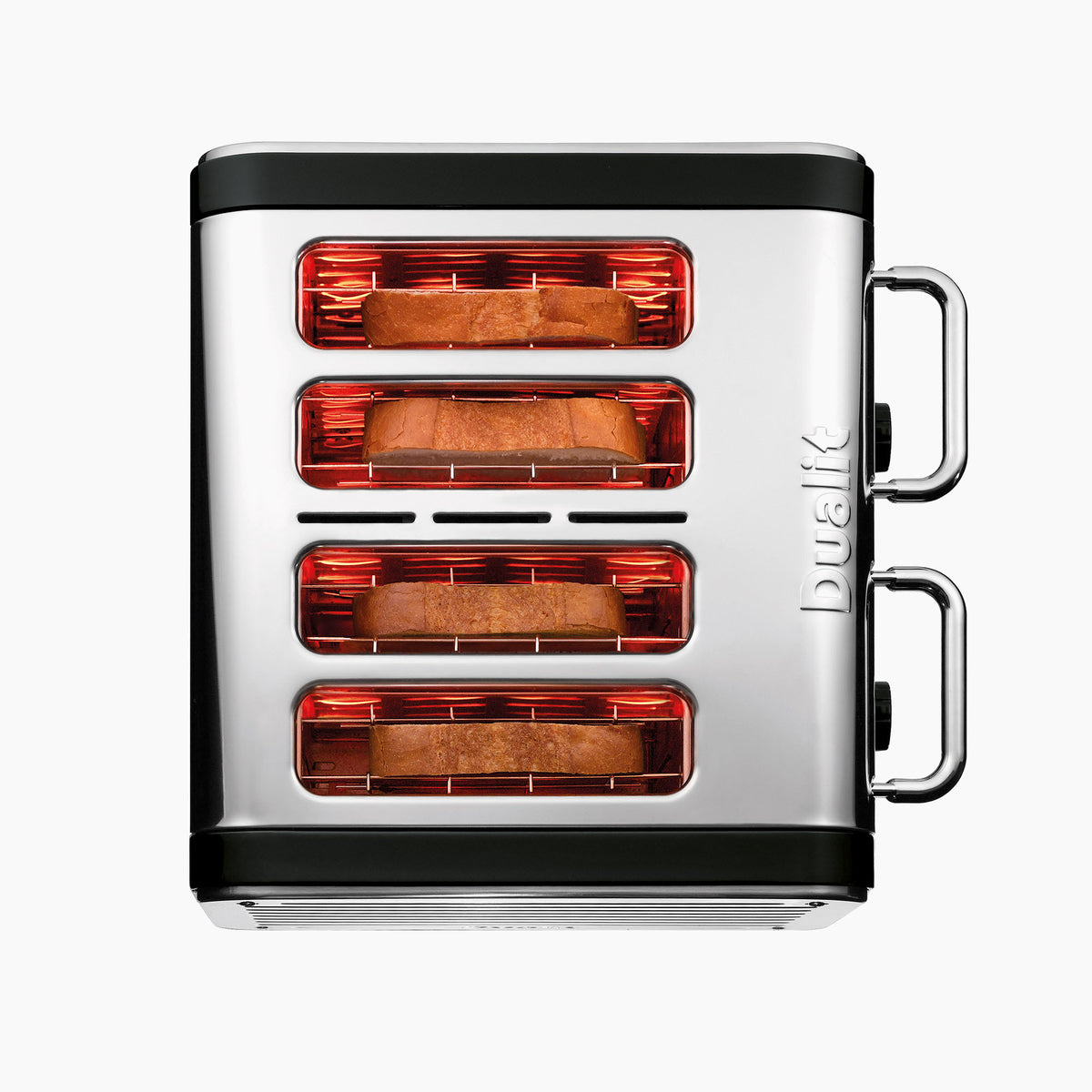 4 Slot Design Series Toaster in Black/Stainless Steel