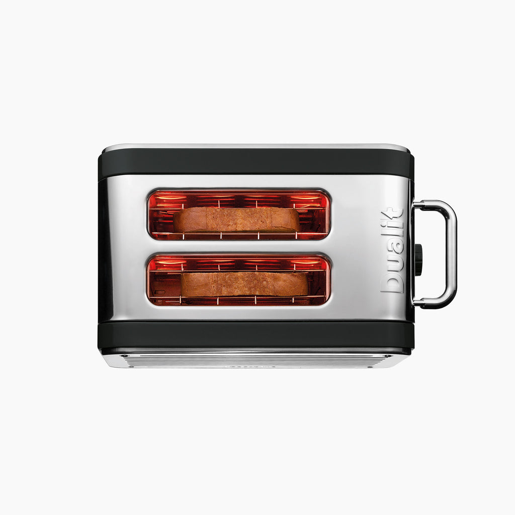 2 Slot Design Series Toaster in Black/Stainless Steel
