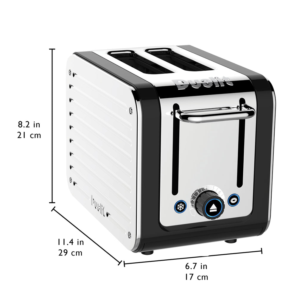 2 Slot Design Series Toaster in Black/Stainless Steel