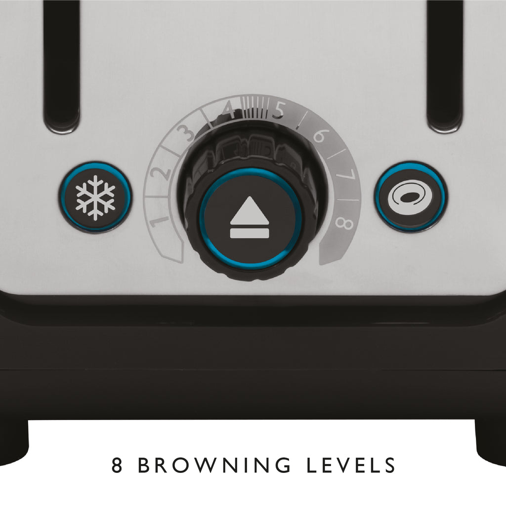 2 Slot Design Series Toaster in Black/Stainless Steel