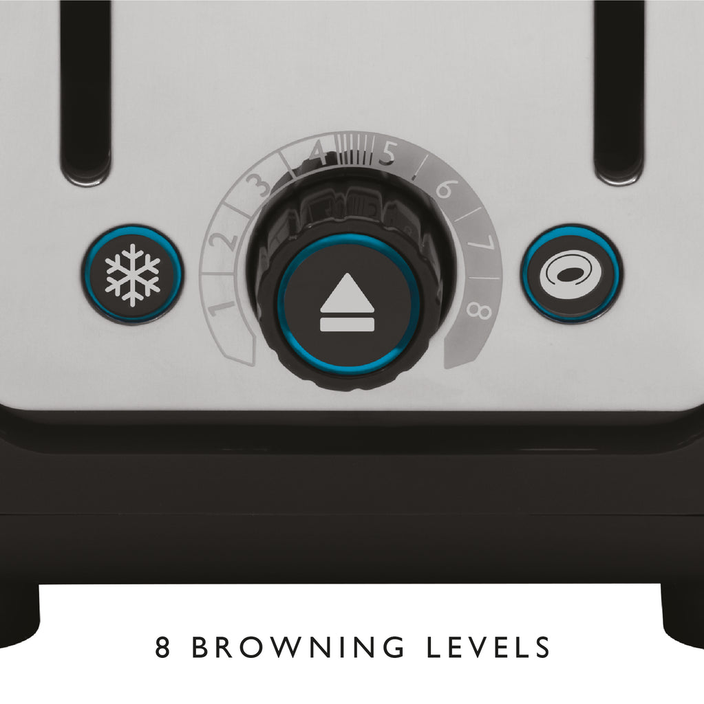 2 Slot Design Series Toaster in Black/Stainless Steel