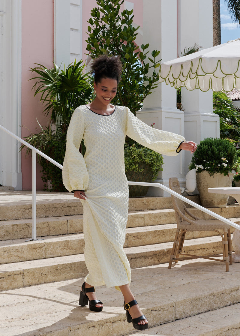 Mellow Yellow Smocked Smoking Dress - Arianne Elmy