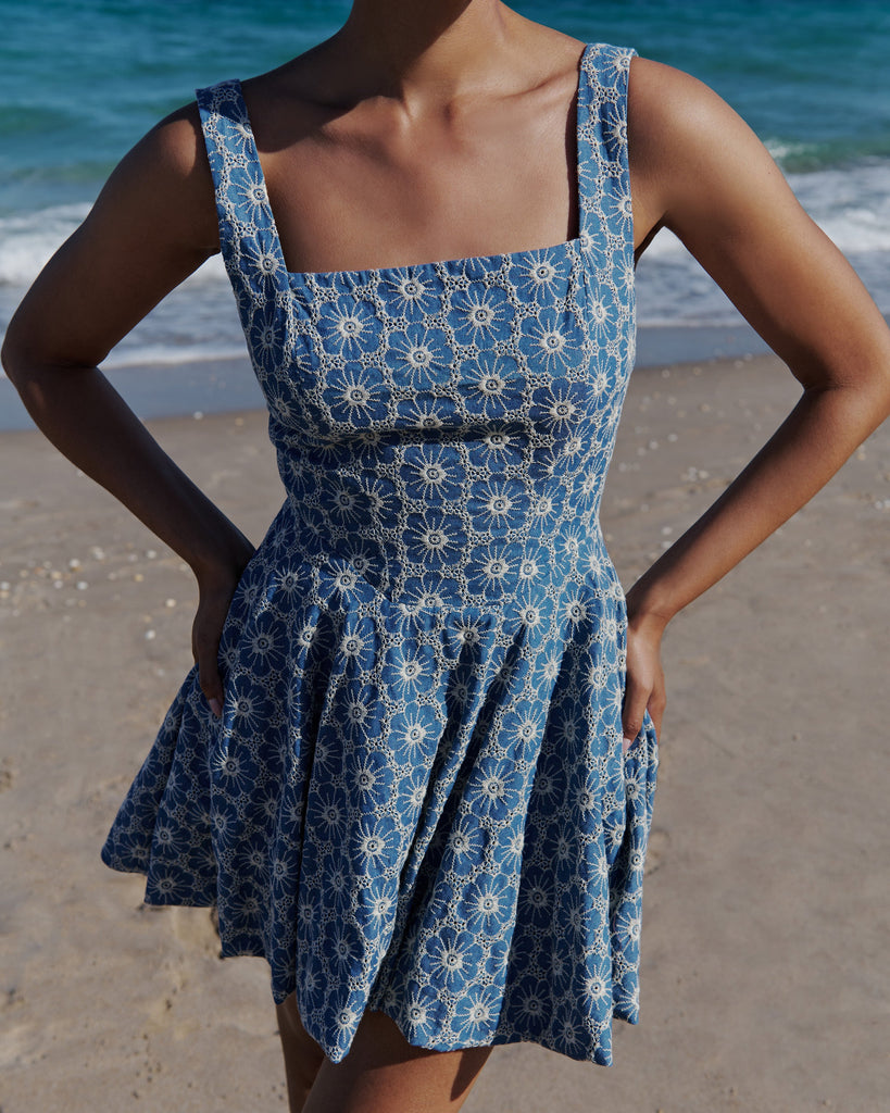 La Bubble Dress in Denim La Bubble Dress in Denim