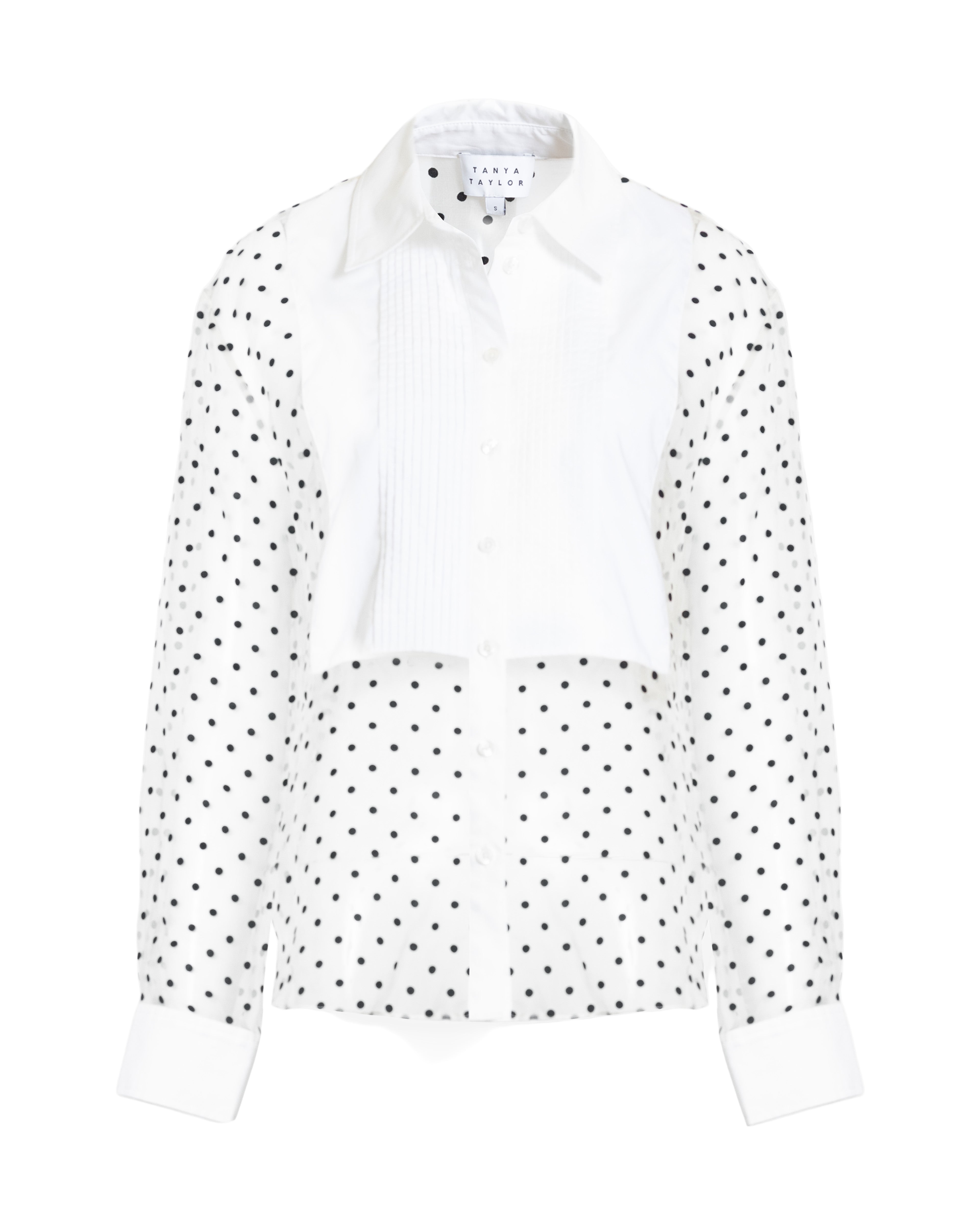 Arielle Top in Cream, Black & Optic White