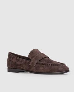 Arrow Loafer in Hot Fudge Suede