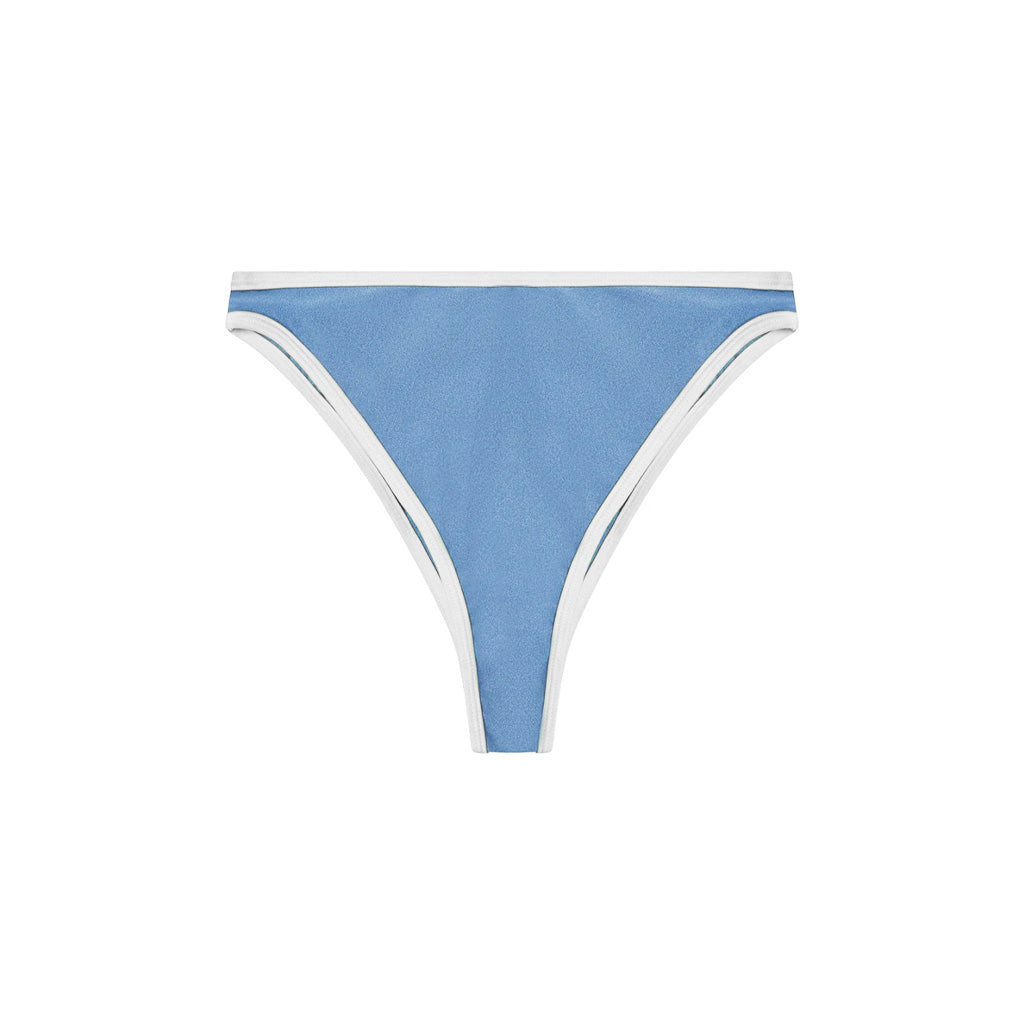 The Edie Bottom in Capri Blue/Ivory Shine