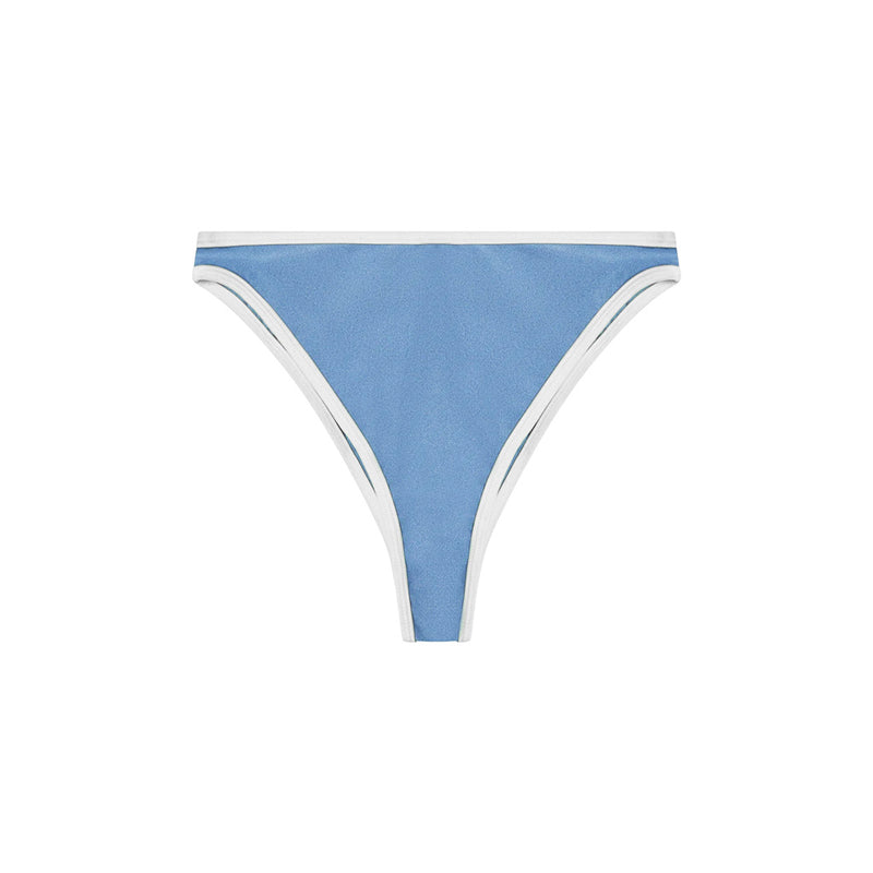 The Edie Bottom in Capri Blue/Ivory Shine