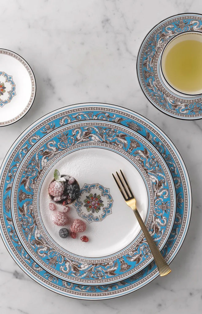 Florentine Turquoise Accent Salad Plate 9"