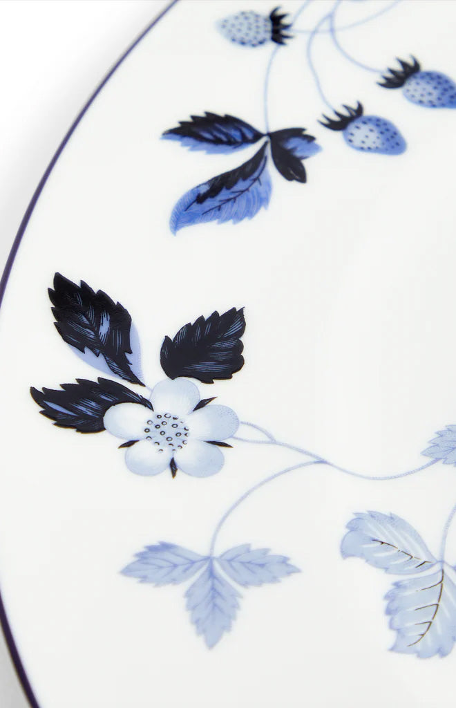 Wild Strawberry Inky Blue Plate 10.7in