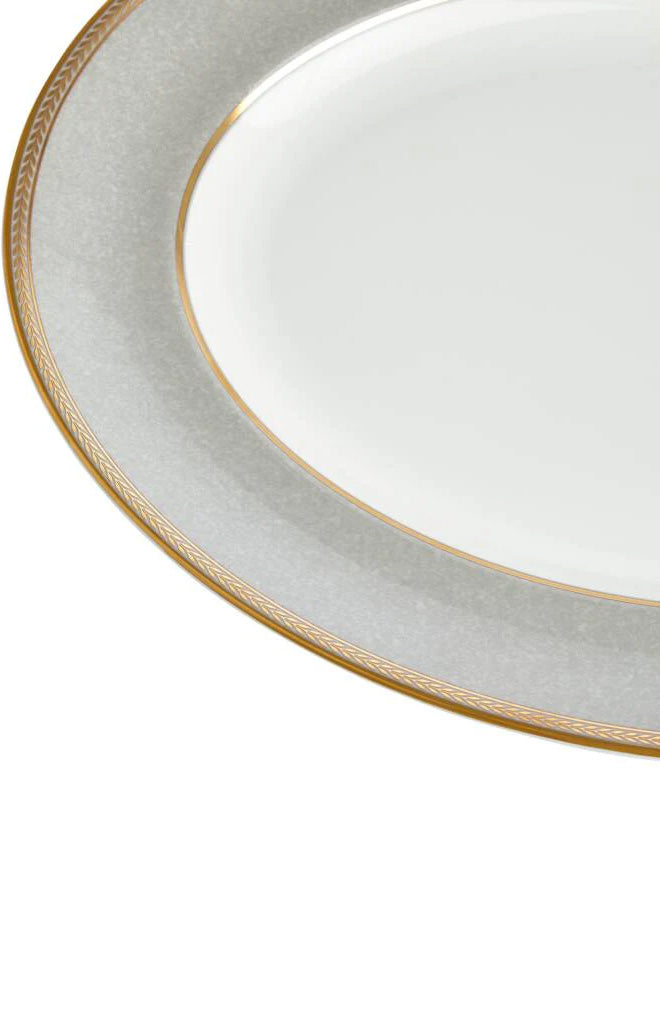 Renaissance Grey Oval Platter, 13.75"