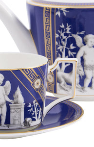 Renaissance Teapot, Teacup, & Saucer in Gold, Set of 2