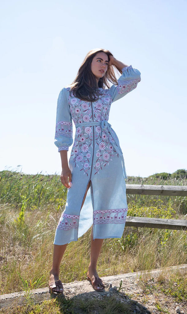 Chambray Blythe Belted Dress