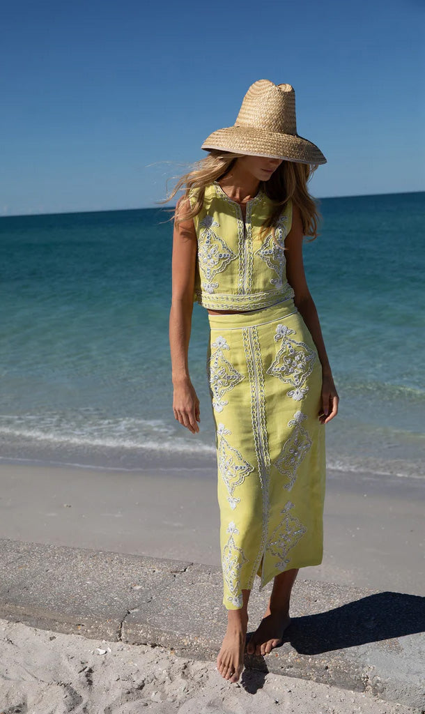 Limoncello Beaded Clara Skirt