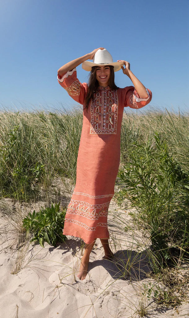 ASHA by Ashley McCormick Terracotta Blythe Kaftan XXS ASHA by Ashley McCormick Terracotta Blythe Kaftan XXS