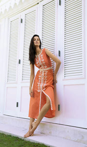 Rust Delfina Dress