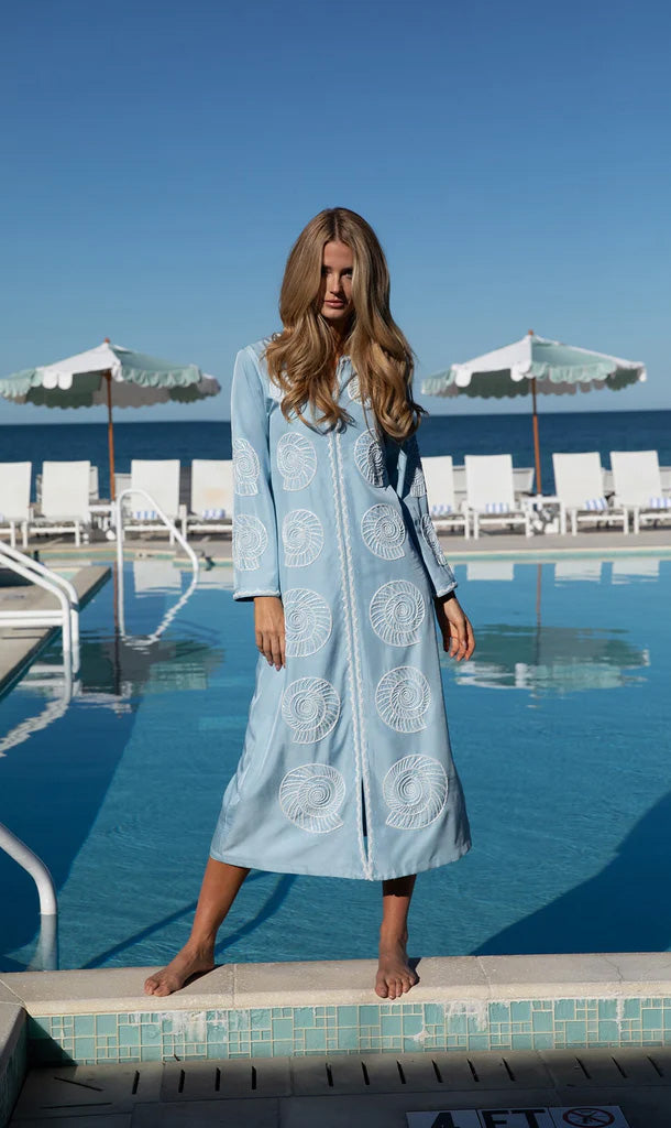 Lagoon Beaded Nautilus Caftan